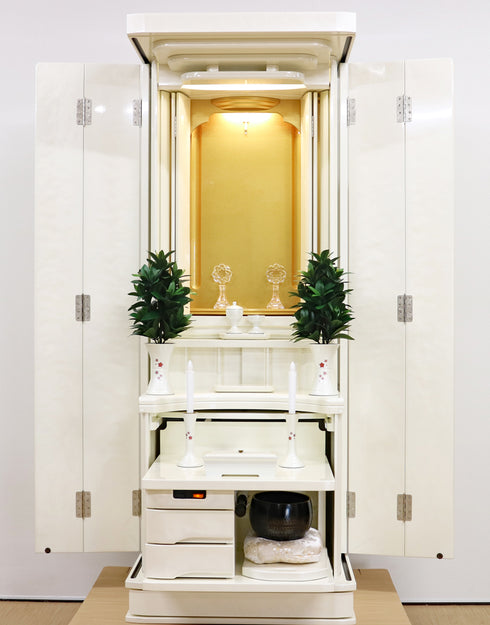 Soka Gakkai Furniture-style Buddhist Altar "Akane" Available in 4 colors Made in Japan Rainbow Gold Cabinet Compatible with Permanent Gohonzon
